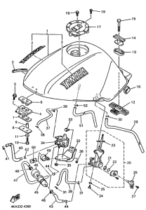 XJ600S (37KW) Топливный бак