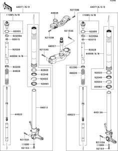 ZX1000 Передняя вилка