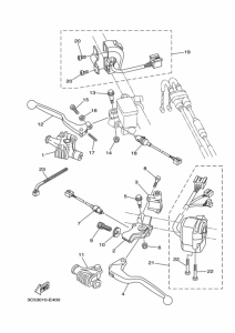 XT250 ﾊﾝﾄﾞﾙｽｲﾂﾁ & ﾚﾊﾞｰ