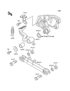 ZX400 Педаль тормоза