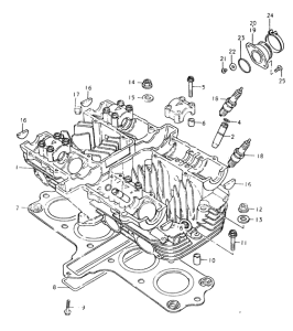 GS550 Головка цилиндров