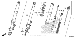 CB1000R Передняя вилка