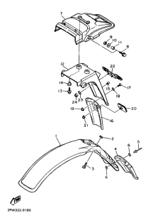XT600H (33.OKW) Крыло