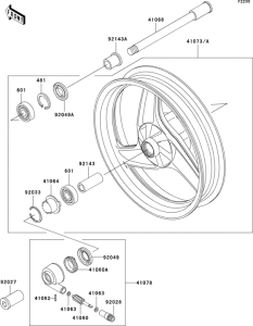 EX500 Переднее колесо