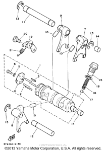 RT100D Shift cam-fork