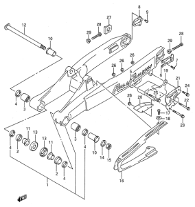 RM125 Маятник задний