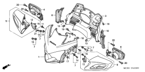 ST1300 Upper cowling assy