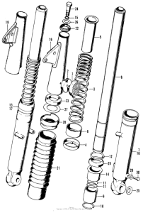 CB125S Передняя вилка