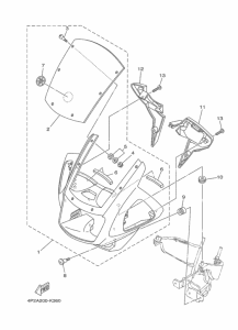 YBR125ESD Стекло ветровое
