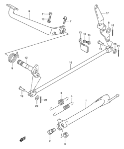 VL125 Stand / rear brake