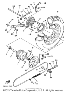 YSR50T Переднее колесо