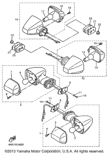 YZF600RHC Поворотники