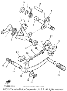 XJ650LK Вал переключения