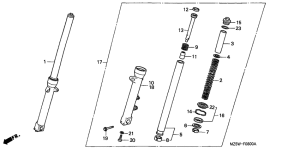 VF750C Вилка передней оси