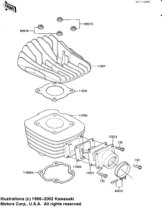  Cylinder head / cylinder / reed valve