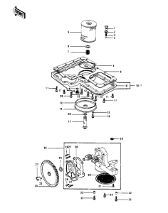 KZ1000 Oil pump / oil filter / oil pan