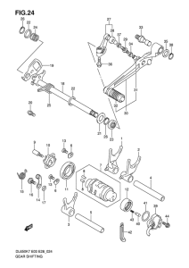 DL650 (ABS) Переключение передач