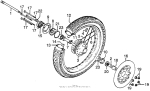 CB550 Front wheel + disc