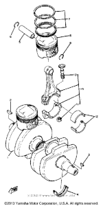 XS400SH Коленчатый вал и Поршень