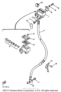 XT350B Главный тормозной цилиндр