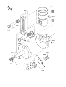 KH125 Crankshaft / piston