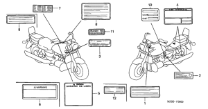 GL1500CD Лейбл предостережения