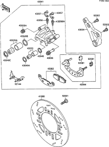 ZX600 Rear brake(zx600c-004060-)