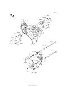 ZX1400 Крепление двигателя