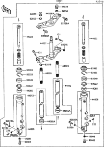 ZX1000 Передняя вилка