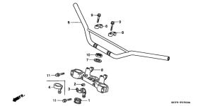 XR400R Handle pipe / top bridge