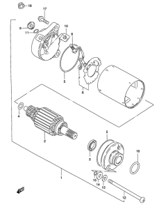 GZ250 Стартерный мотор