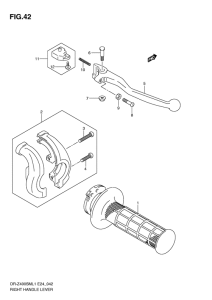 DR-Z400 Рукоятка газа и тормоза