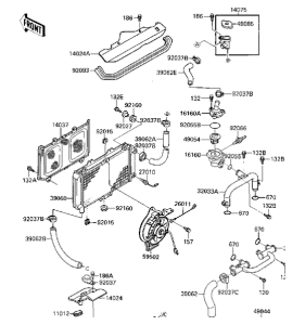 ZX600 Радиатор  / fan / water pump