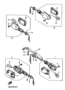 XJ600S XJ600SH Проблесковый световой сигнал