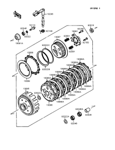 KX125 Сцепление