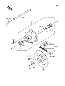 KMX80 Заднее колесо и цепь