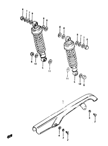 GS450 Chain case - shock absorber