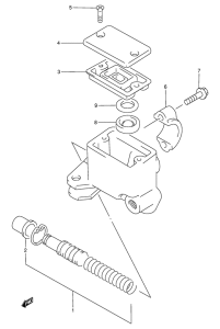 DR800 Передний тормозной цилиндр