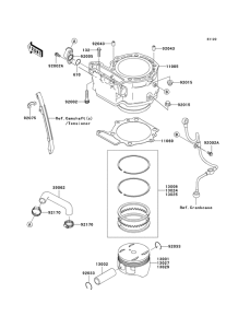 KL650 Цилиндр / поршень