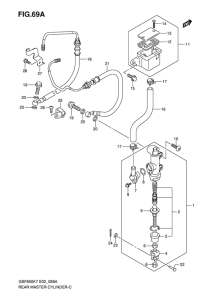 GSF650 Задний тормозной цилиндр