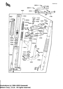 KZ1100 Вилка передней оси