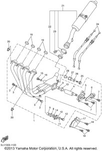 FZS1000N Выхлопная система