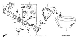 VTX1300S Боковые обтекатели