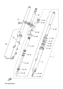 YBR250 Передняя вилка