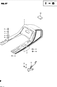 GSX250 Обтекатель сидения