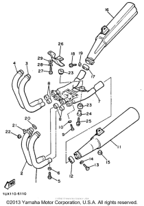 FJ1200SC Выхлопная система