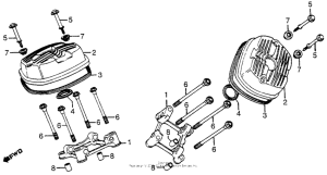 CX650 Крышка головки цилиндров