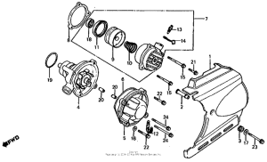 VF750S Rear cover + water pump