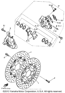 FZR400SAC Передний суппорт