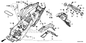 CBR500R (ABS) Задний бампер